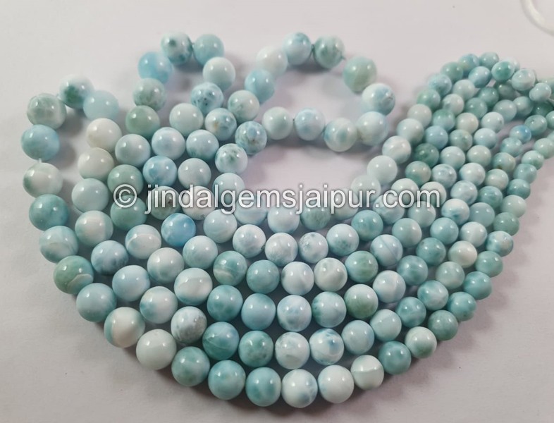 Larimar Smooth Balls Beads