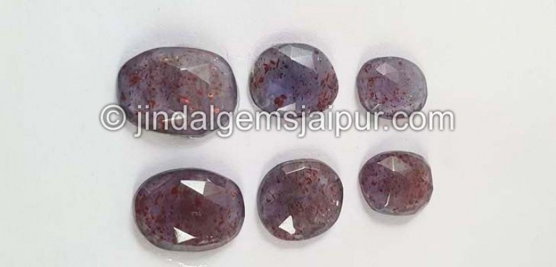 Iolite Sunstone Rose Cut Slices