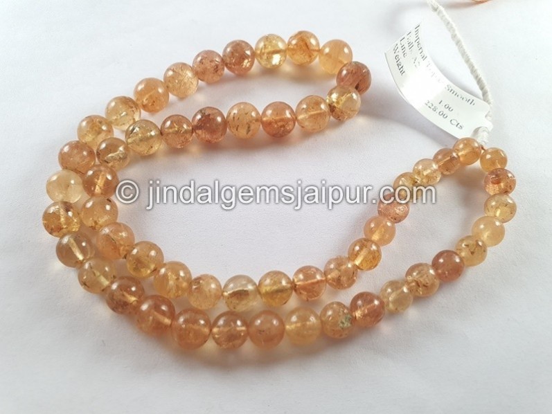 Imperial Topaz Smooth Balls Beads