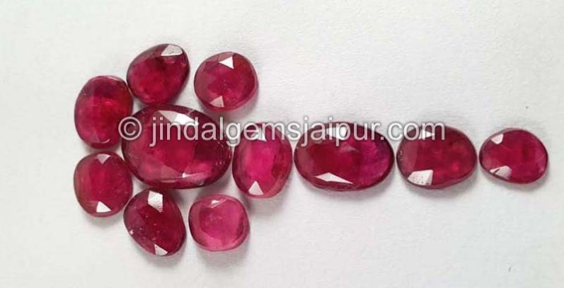 Rubelite Rose Cut Slices