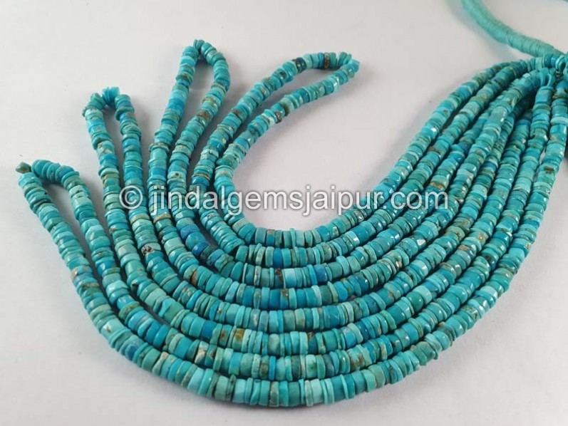 Turquoise Smooth Tyre Shape Beads