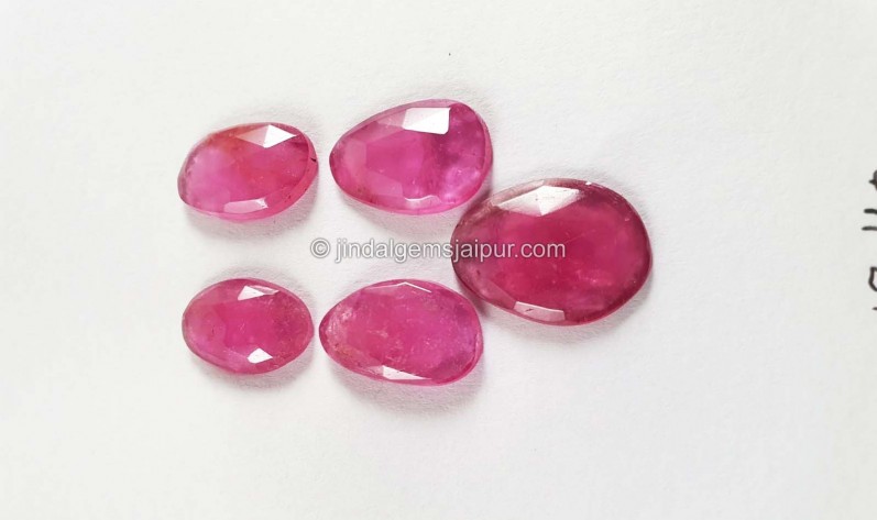 Watermelon Tourmaline Rose Cut Slices