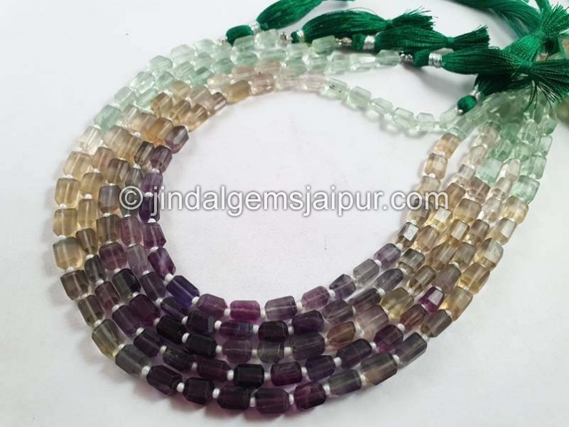 Fluorite Faceted Nugget Beads