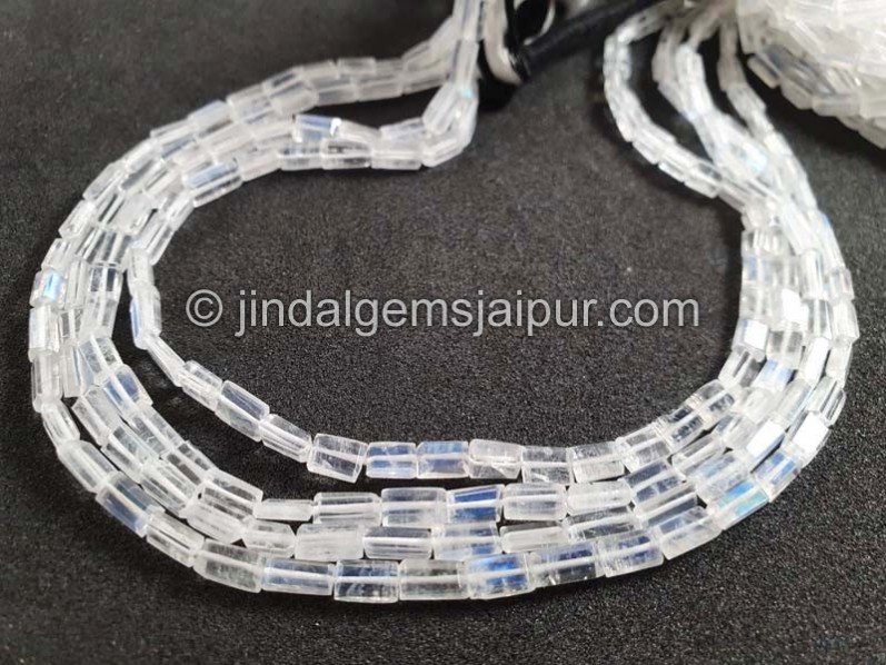 Rainbow Moonstone Faceted Baguette Beads