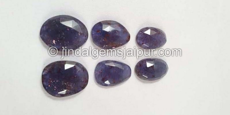 Iolite Sunstone Rose Cut Slices