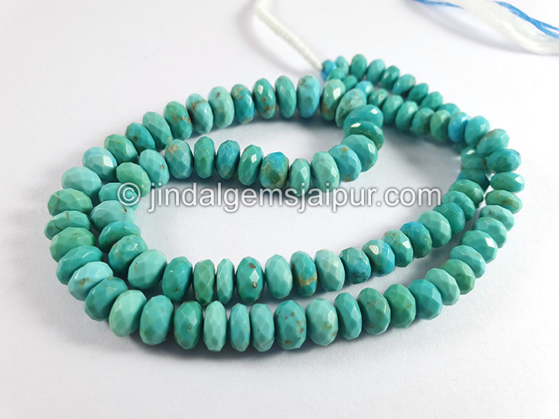 Turquoise Faceted Roundelle Shape Beads