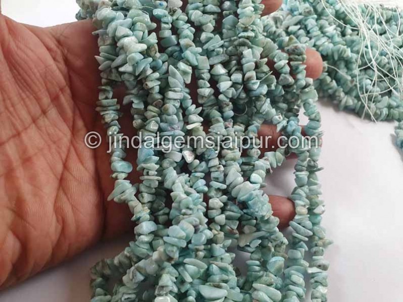 Larimar Smooth Chips Beads