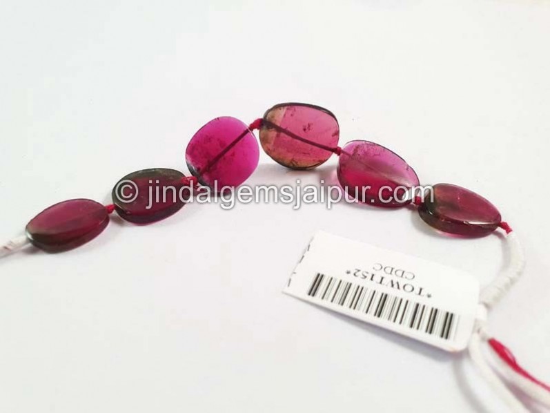 Watermelon Tourmaline Smooth Slices Beads