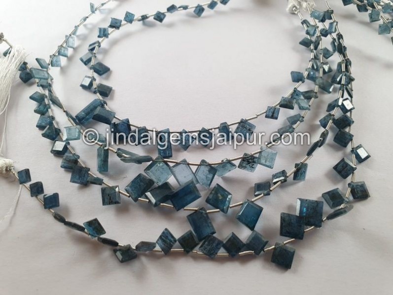 Indigo Kyanite Flat Square Slices Beads