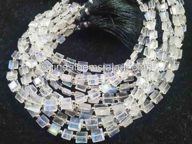 Rainbow Moonstone Faceted Roundelle Shape Beads