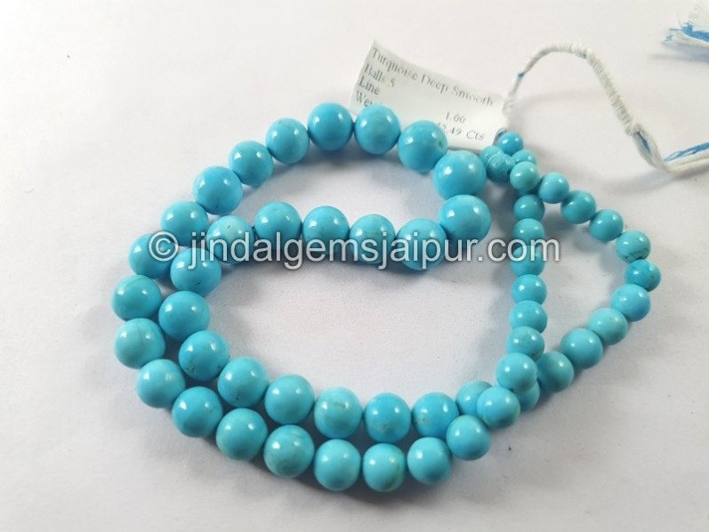 Turquoise Arizona Smooth Balls Beads