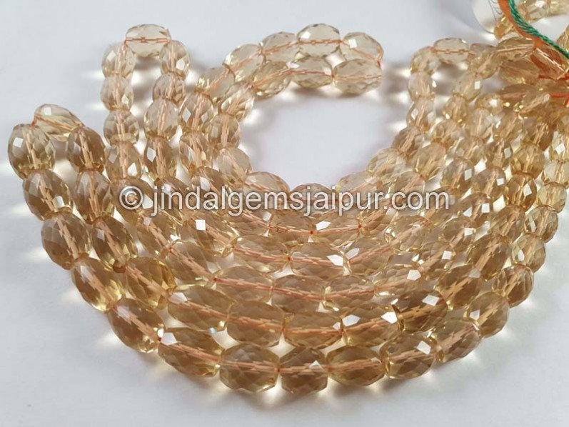 Citrine Faceted Barrel Beads