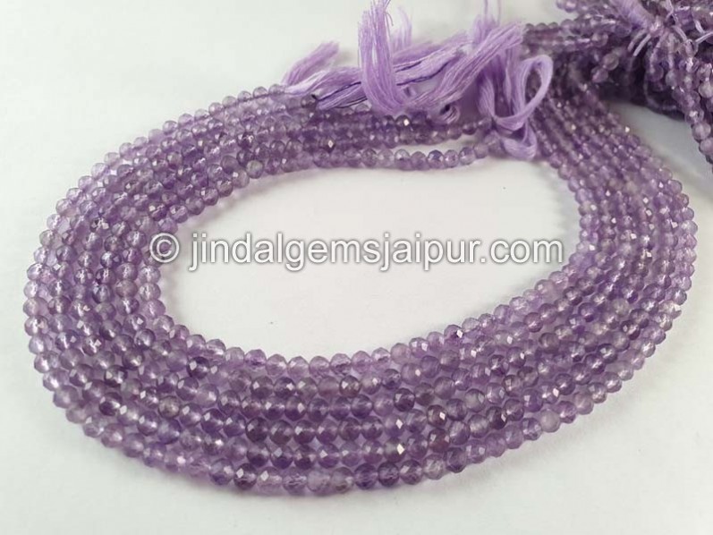 Pink Amethyst Faceted Round Beads