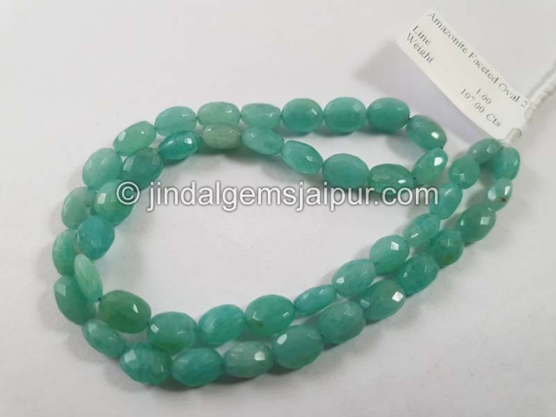 Amazonite Faceted Oval Beads