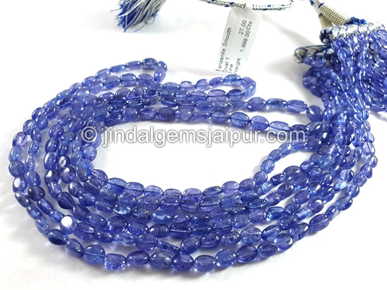 Tanzanite Smooth Oval Shape Beads