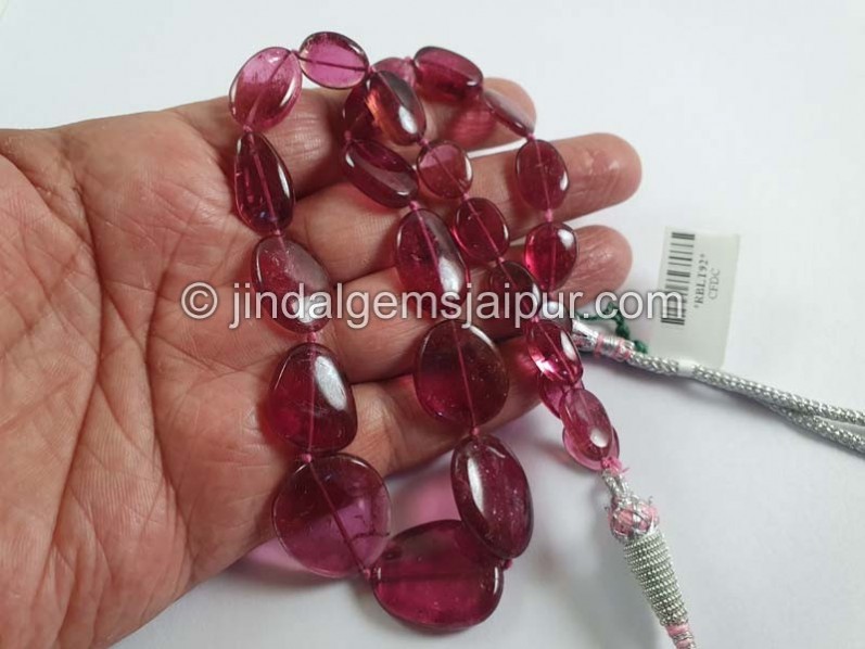 Rubellite Tourmaline Smooth Nuggets Beads