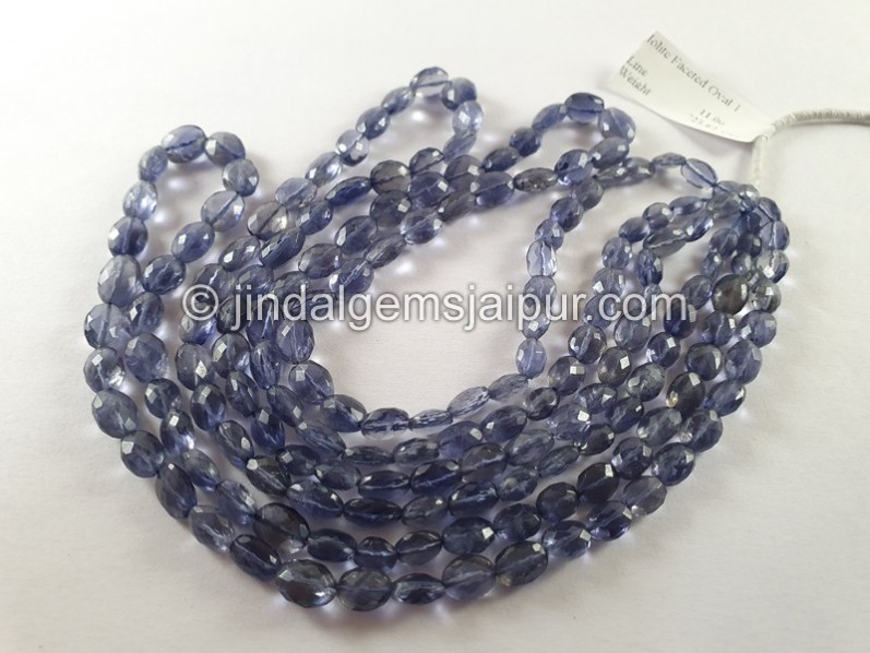 Iolite Shaded Faceted Oval Beads