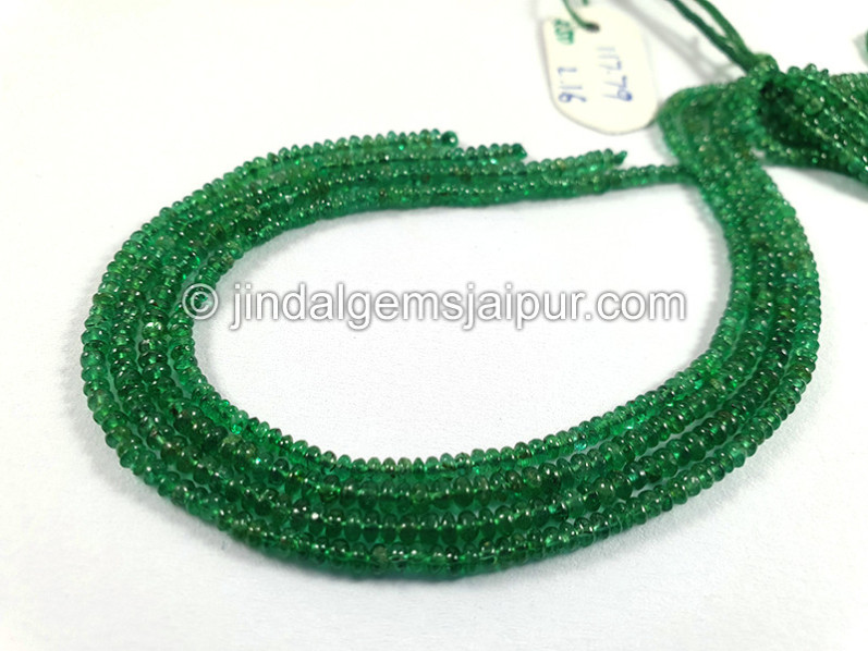 Emerald Smooth Roundelle Shape Beads