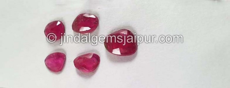 Rubelite Rose Cut Slices