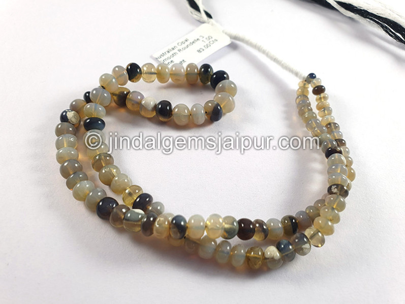 Australian Opal Smooth Roundelle Shape Beads