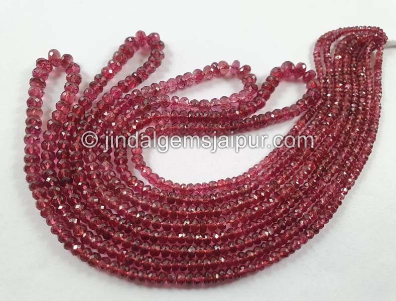 Red Spinel Faceted Roundelle Beads