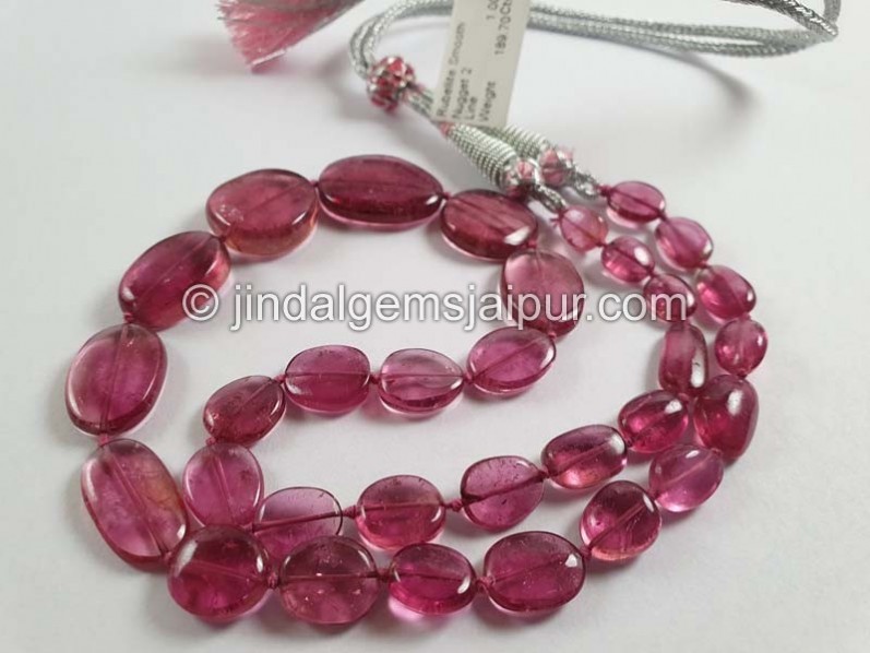 Rubellite Tourmaline Smooth Nuggets Beads