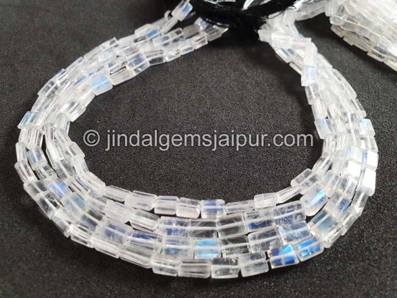 Rainbow Moonstone Faceted Baguette Beads