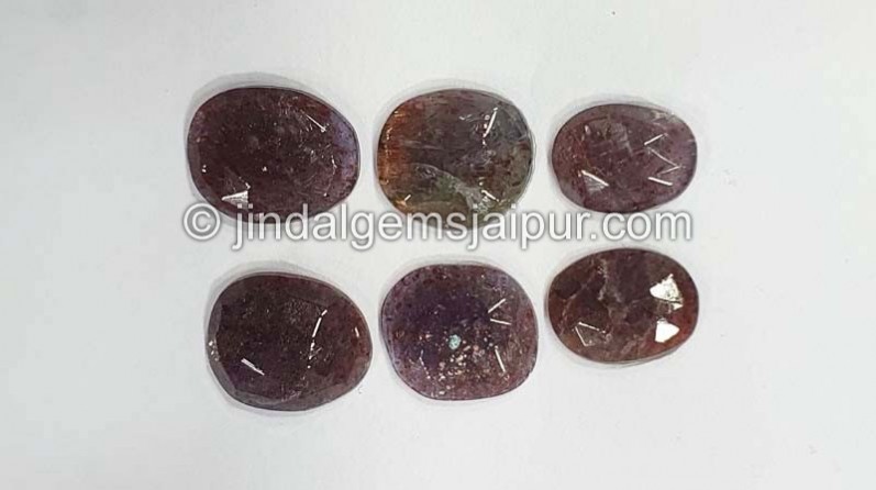 Iolite Sunstone Rose Cut Slices