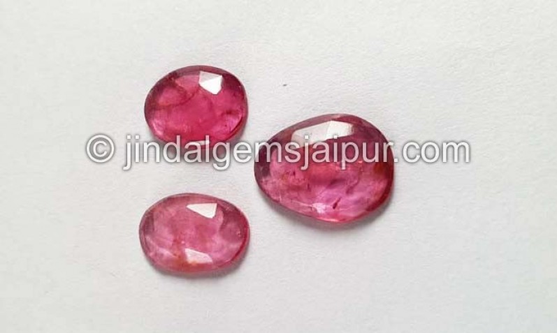 Rubelite Rose Cut Slices