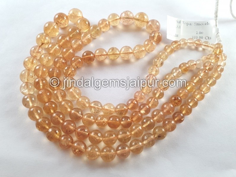 Imperial Topaz Smooth Balls Beads