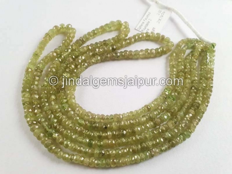 Sphene Faceted Roundelle Beads