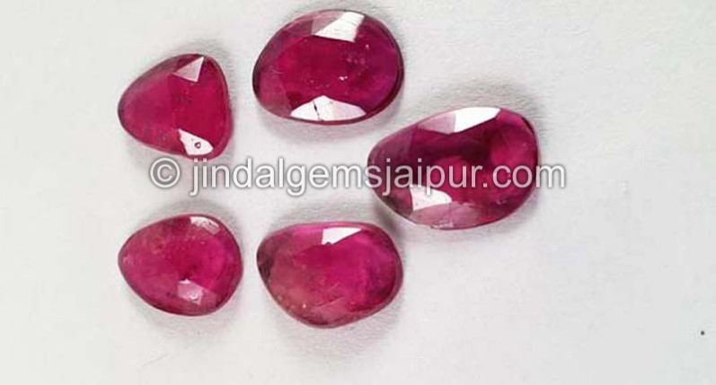 Rubelite Rose Cut Slices