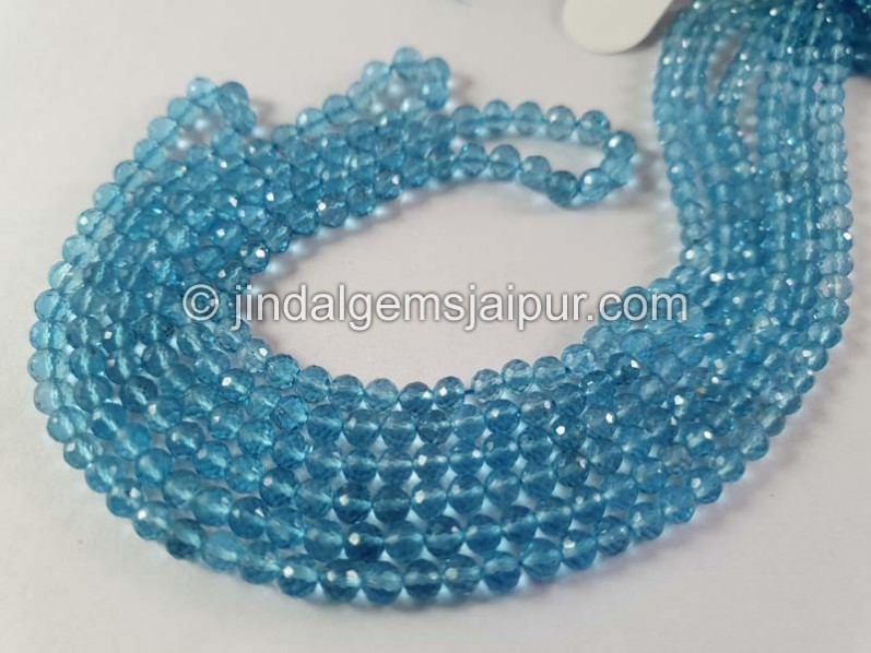 Swiss Blue Topaz Faceted Round Beads