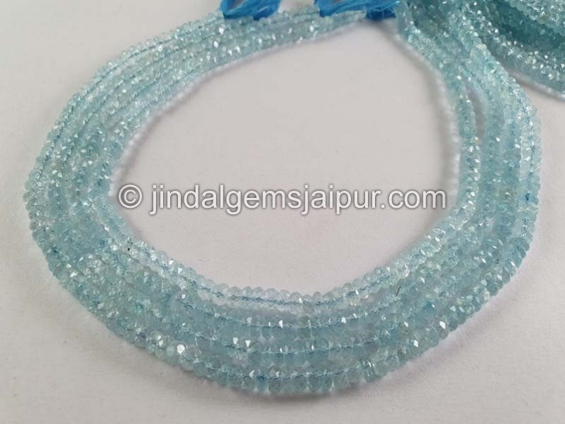 Sky Blue Topaz Faceted Roundelle Beads