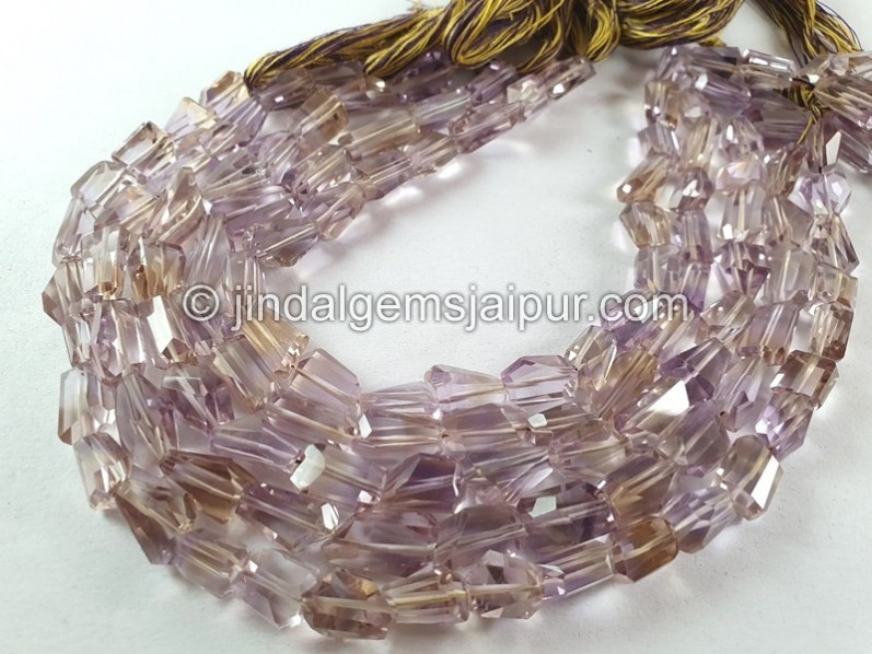 Ametrine Faceted Nugget Beads