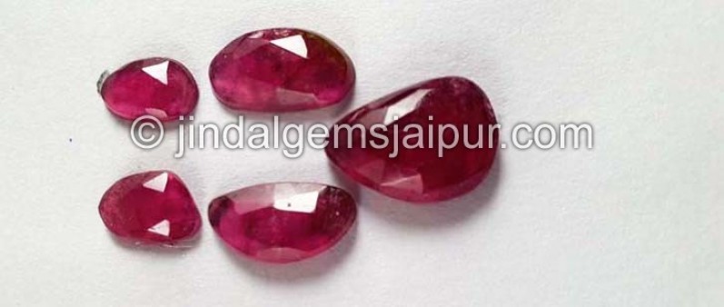 Rubelite Rose Cut Slices