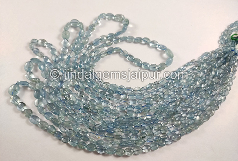 Santa Maria Aquamarine Smooth Oval Shape Beads