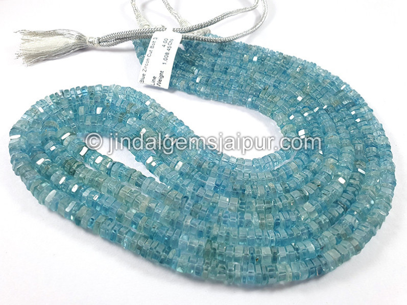 Blue Zircon Bolt Cut Shape Beads