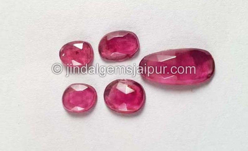 Rubelite Rose Cut Slices