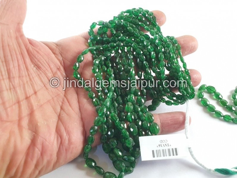 Tsavorite Faceted Oval Beads