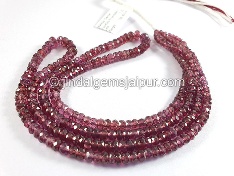 Malaya Garnet Faceted Roundelle Shape Beads