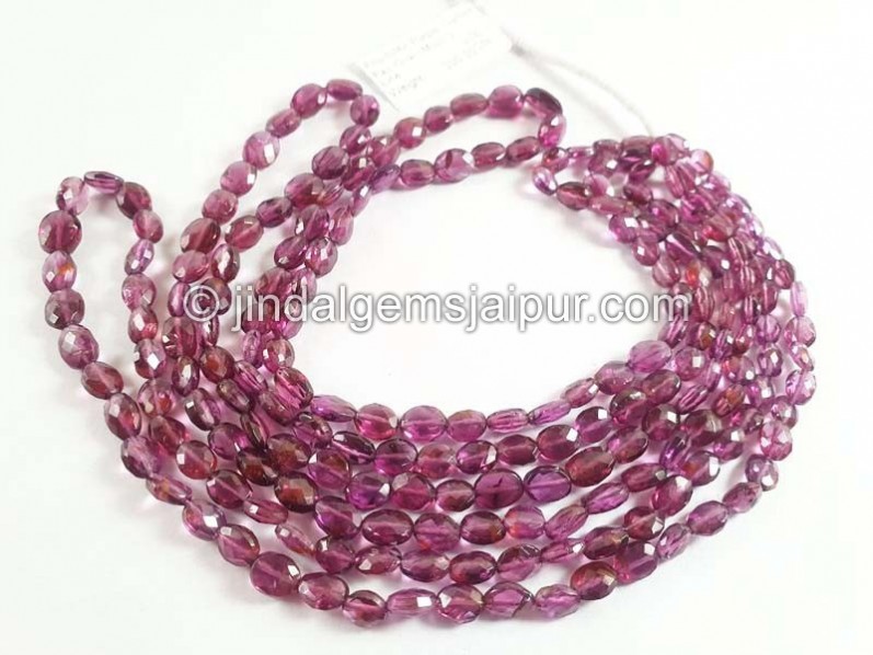 Rhodolite Purple Garnet Faceted Oval Beads