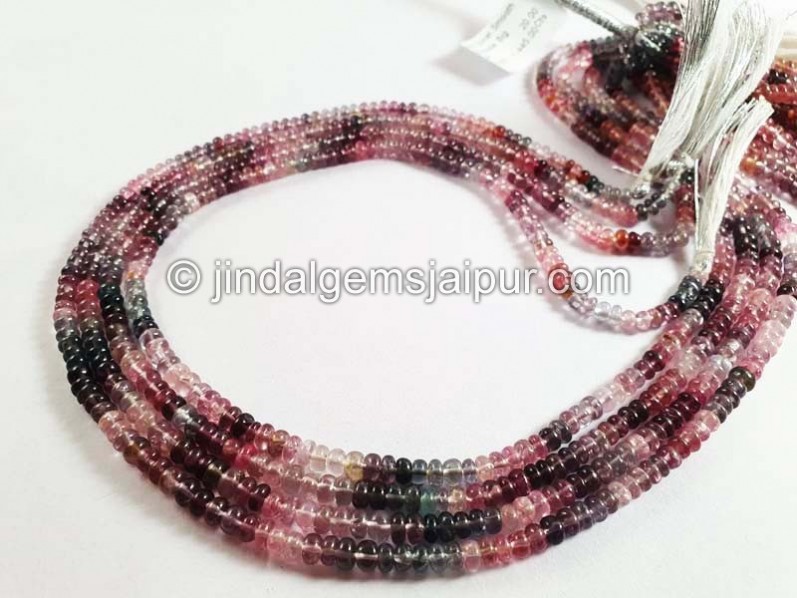 Multi Spinel Smooth Roundelle Shape Big Beads