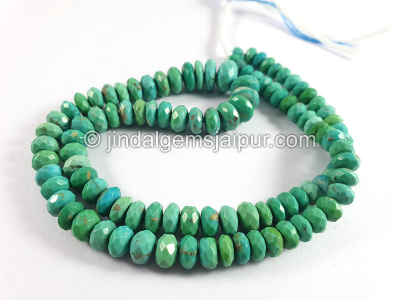 Turquoise Faceted Roundelle Shape Beads