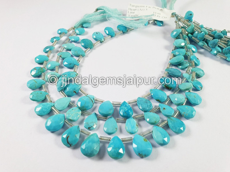 Turquoise Faceted Pear Shape Beads