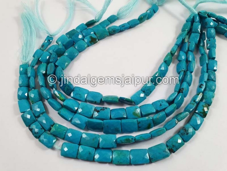 Blue Chrysocolla Far Faceted Chicklet Beads