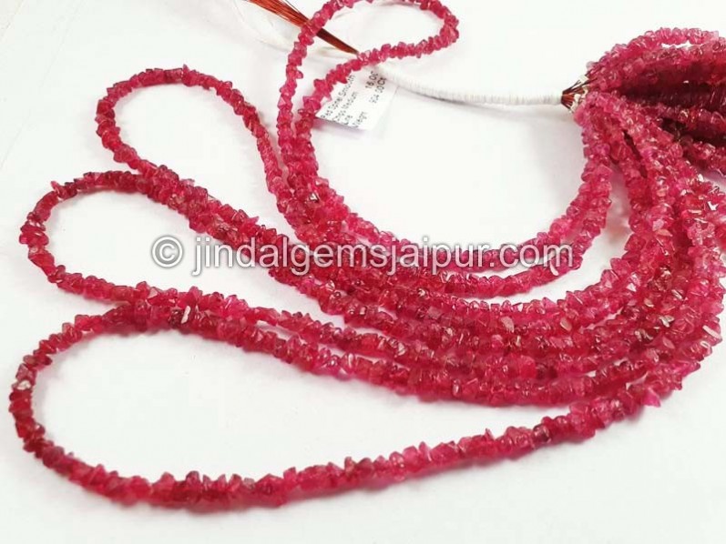 Red Spinel Smooth Chips Medium Beads