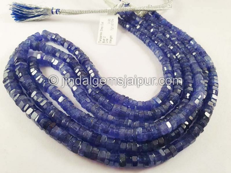 Tanzanite Step Cut Bolt Shape Beads