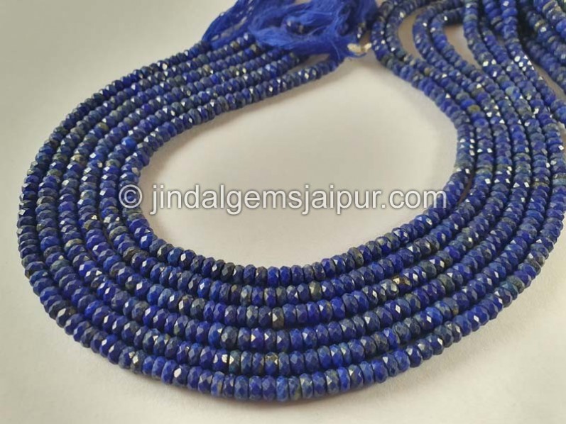 Lapis Faceted Roundelle Beads