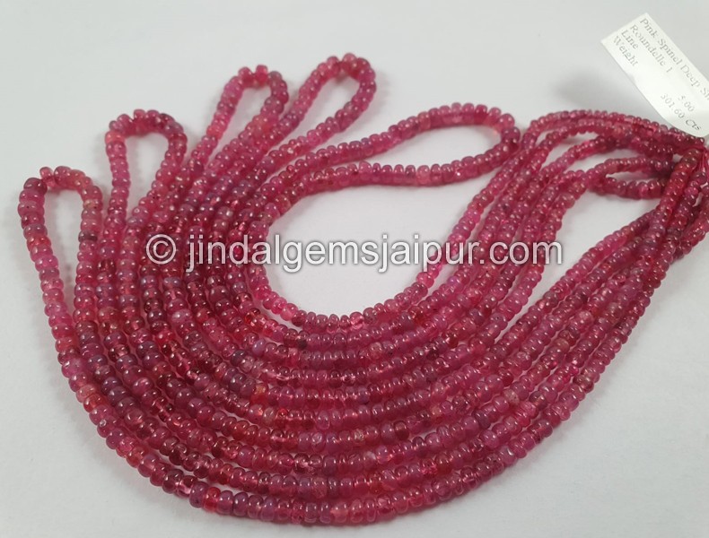 Red Spinel Smooth Roundelle Beads